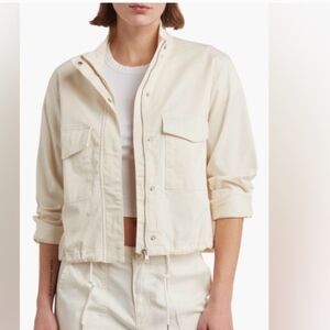 Sanctuary Cream Utility Jacket Lightweight Cotton